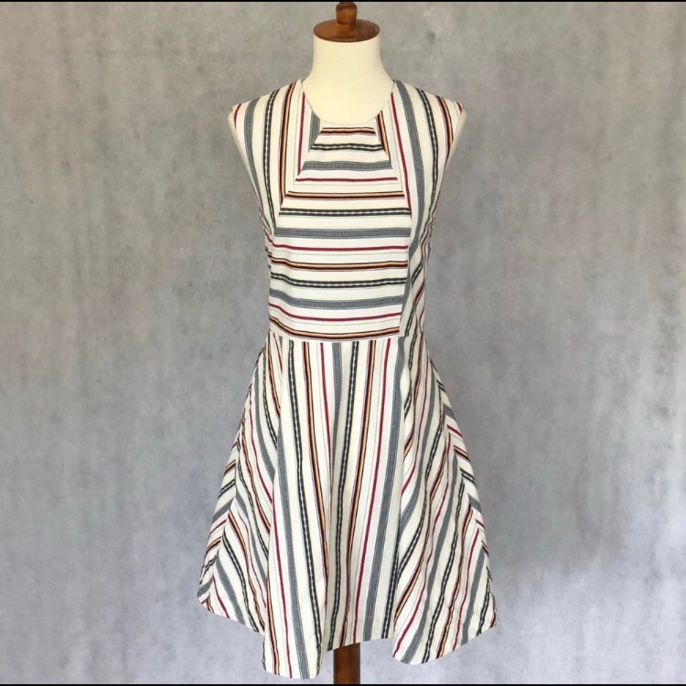 Kate Spade Saturday striped fit and flare dress